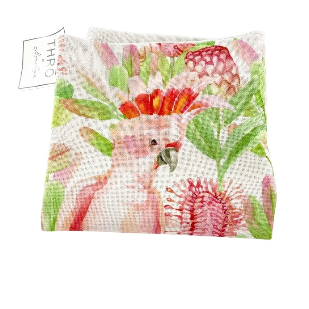 Thro By Marlo Lorenz 20x20 Tropical‎ Bird Square Indoor Outdoor Pillow Case